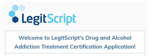legitscript application.
